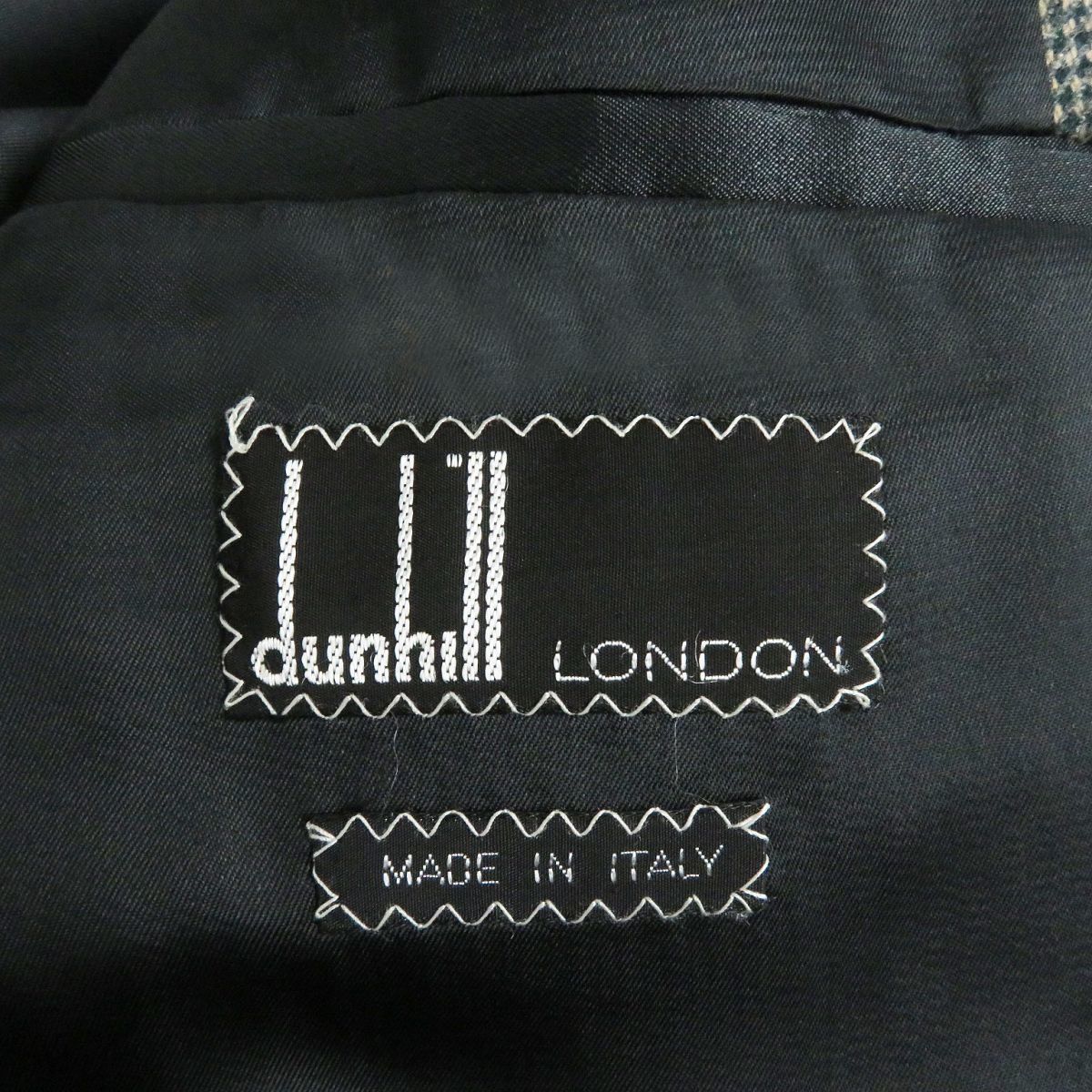 極美品□dunhill/ダンヒル チェック柄 カシミヤ×ウール シングル ツイードジャケット/テーラードジャケット 緑系マルチカラー 48 伊製_画像6