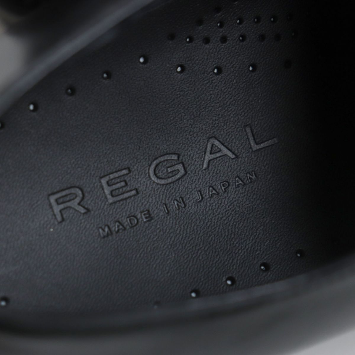 未使用品▼REGAL リーガル ストレートチップ グッドイヤーウェルト製法 レザーシューズ ブラック 27 メンズ ビジネス◎ 日本製 箱付き_画像7