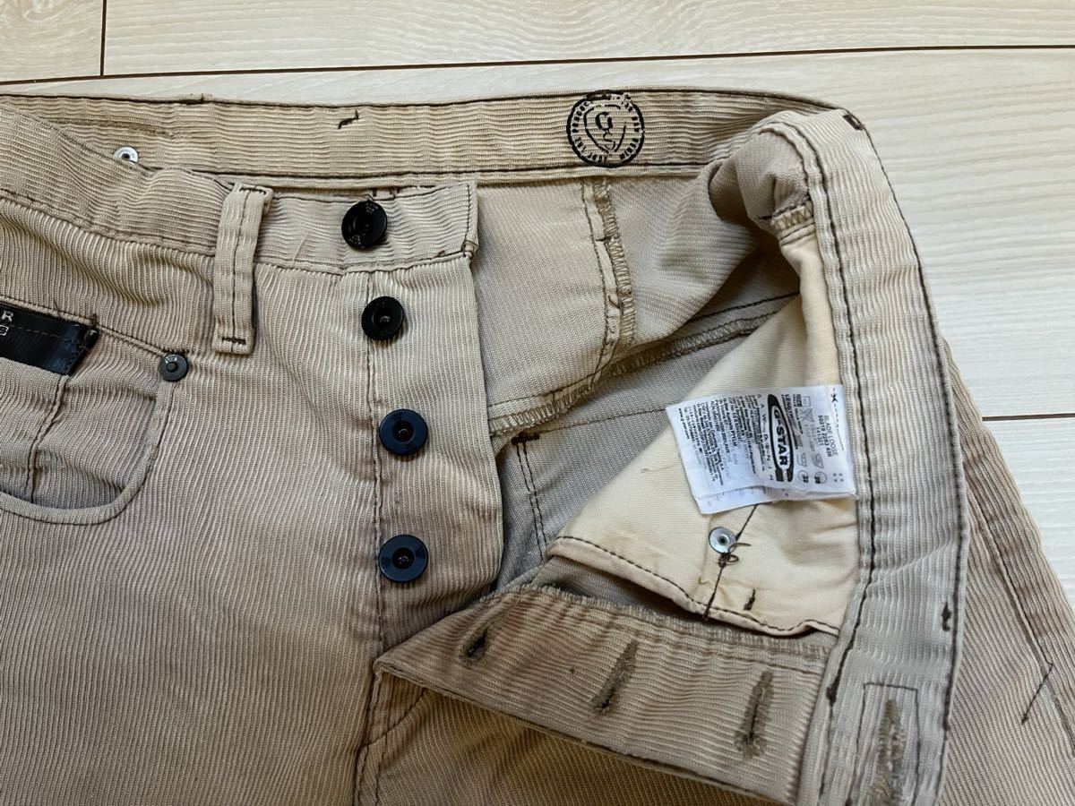 G-STAR RAW コーデュロイデザインルーズストレート 28インチ 中古_画像10