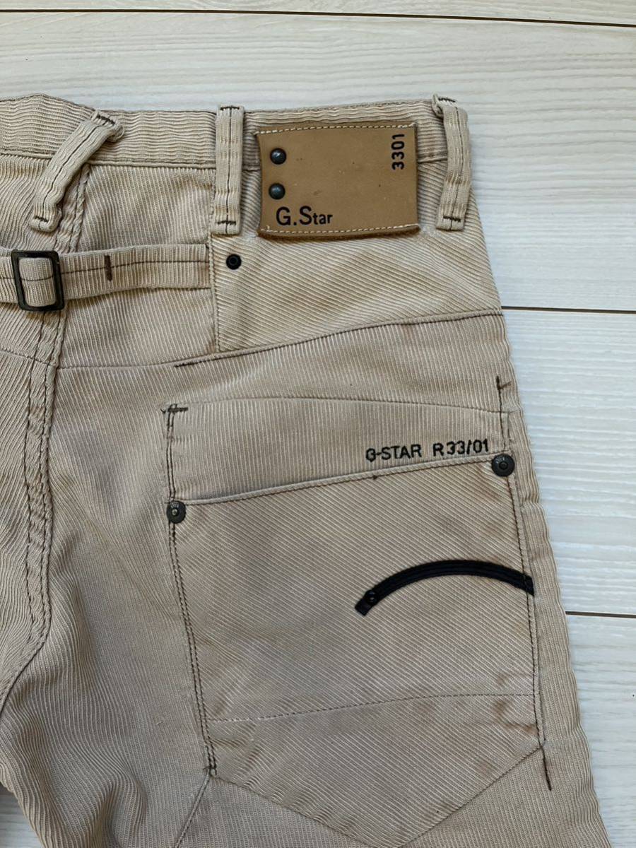 G-STAR RAW コーデュロイデザインルーズストレート 28インチ 中古_画像1