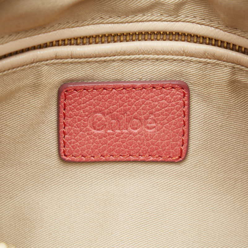 クロエ パラティ ハンドバッグ ショルダーバッグ 2WAY ピンク レザー レディース Chloe 【中古】_画像8