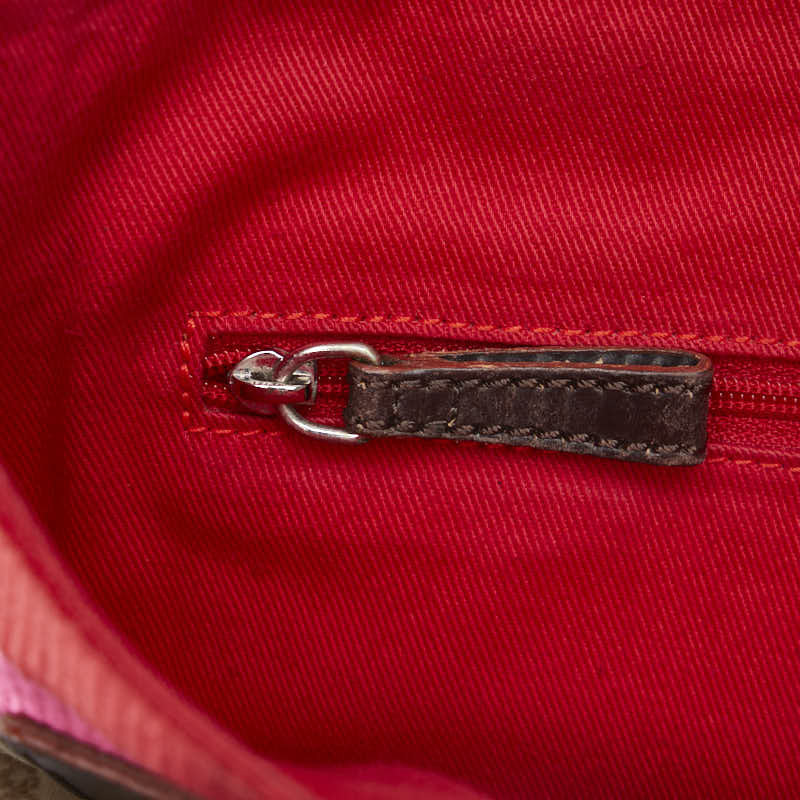  Loewe дыра грамм большая сумка ручная сумочка бежевый многоцветный парусина кожа женский LOEWE [ б/у ]