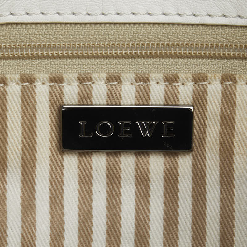 ロエベ ショルダーバッグ ホワイト レザー レディース LOEWE 【中古】_画像8