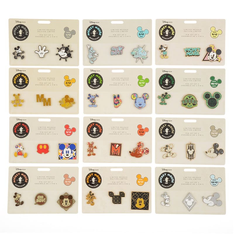 [ limitation ] pin badge complete set Mickey Mouse screen debut 90 anniversary selling up . goods Disney sale end goods 