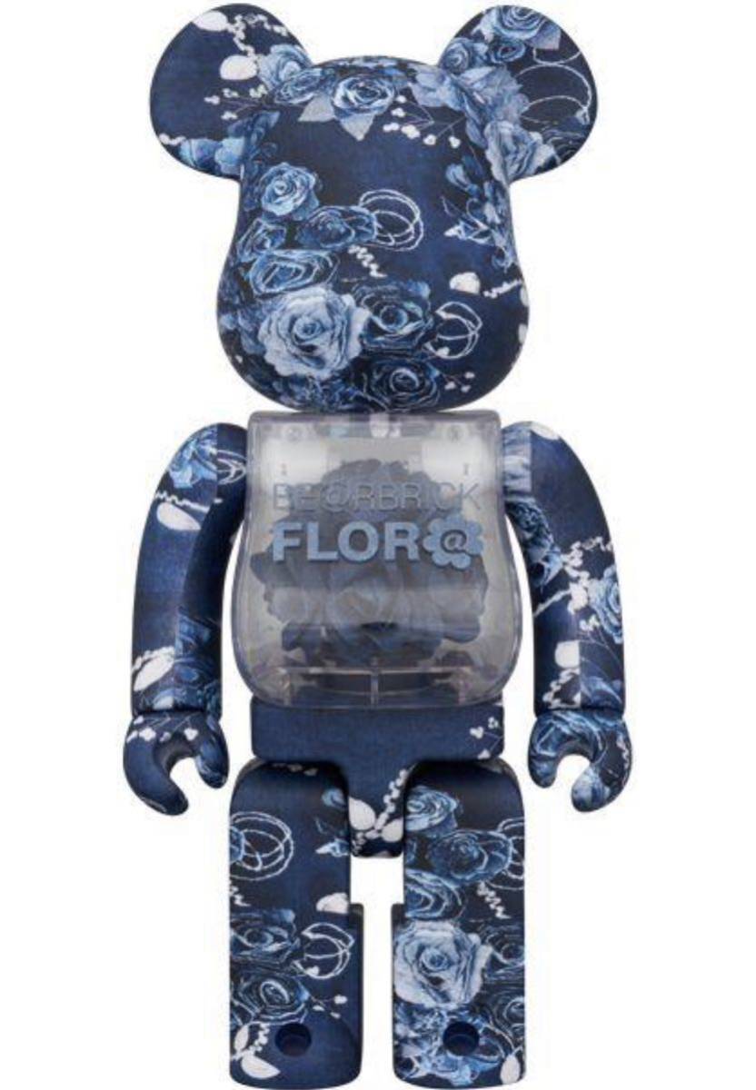 BE@RBRICK ベアブリック FLOR@ DENIM 400％_画像1