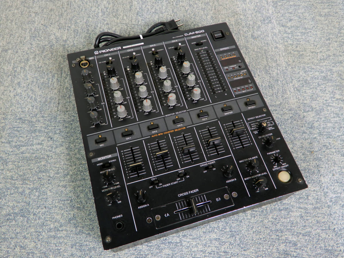 PIONEER ◆ パイオニア　プロ用 4ch DJミキサー　　DJM-500　◆ 動作確認済み_画像1