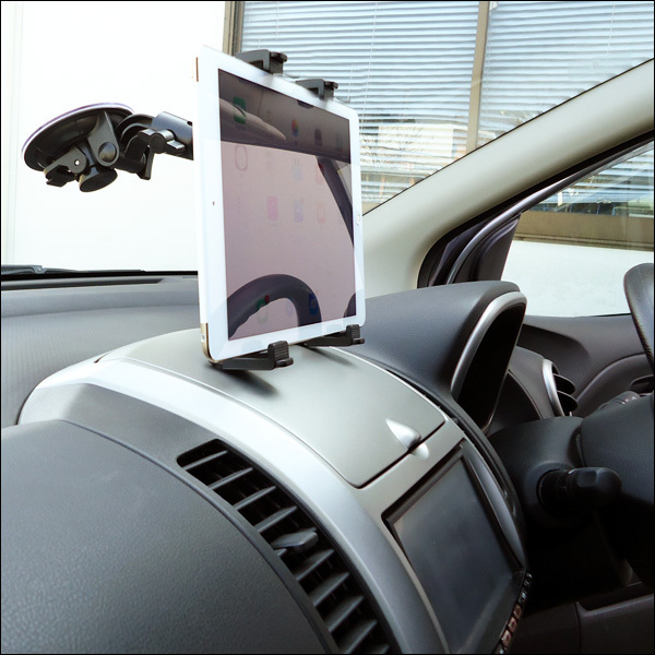 車載ホルダー ガラス吸着タイプ iPad タブレット 7～12インチ対応 DVD カーナビ モニター モバイルホルダー [P]/10п_画像5