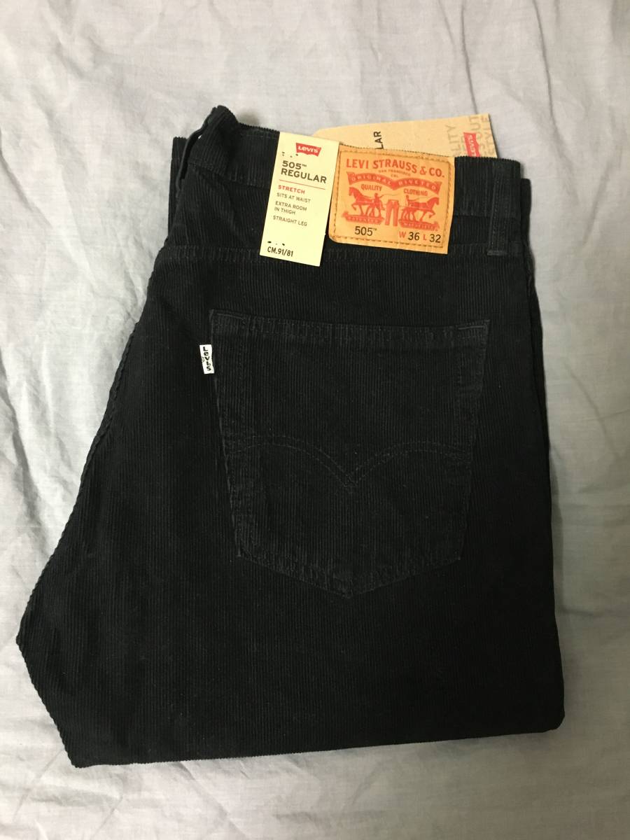 W36 新品未使用　Levi's リーバイス　505 Black ブラック　黒　クロ