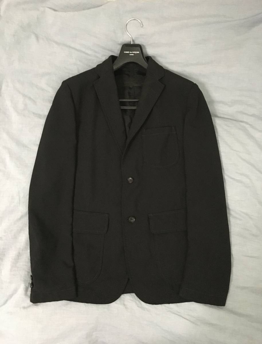 新品 Comme des Garcons Homme コムデギャルソン オム ブレザー Size S Black ブラックの画像1