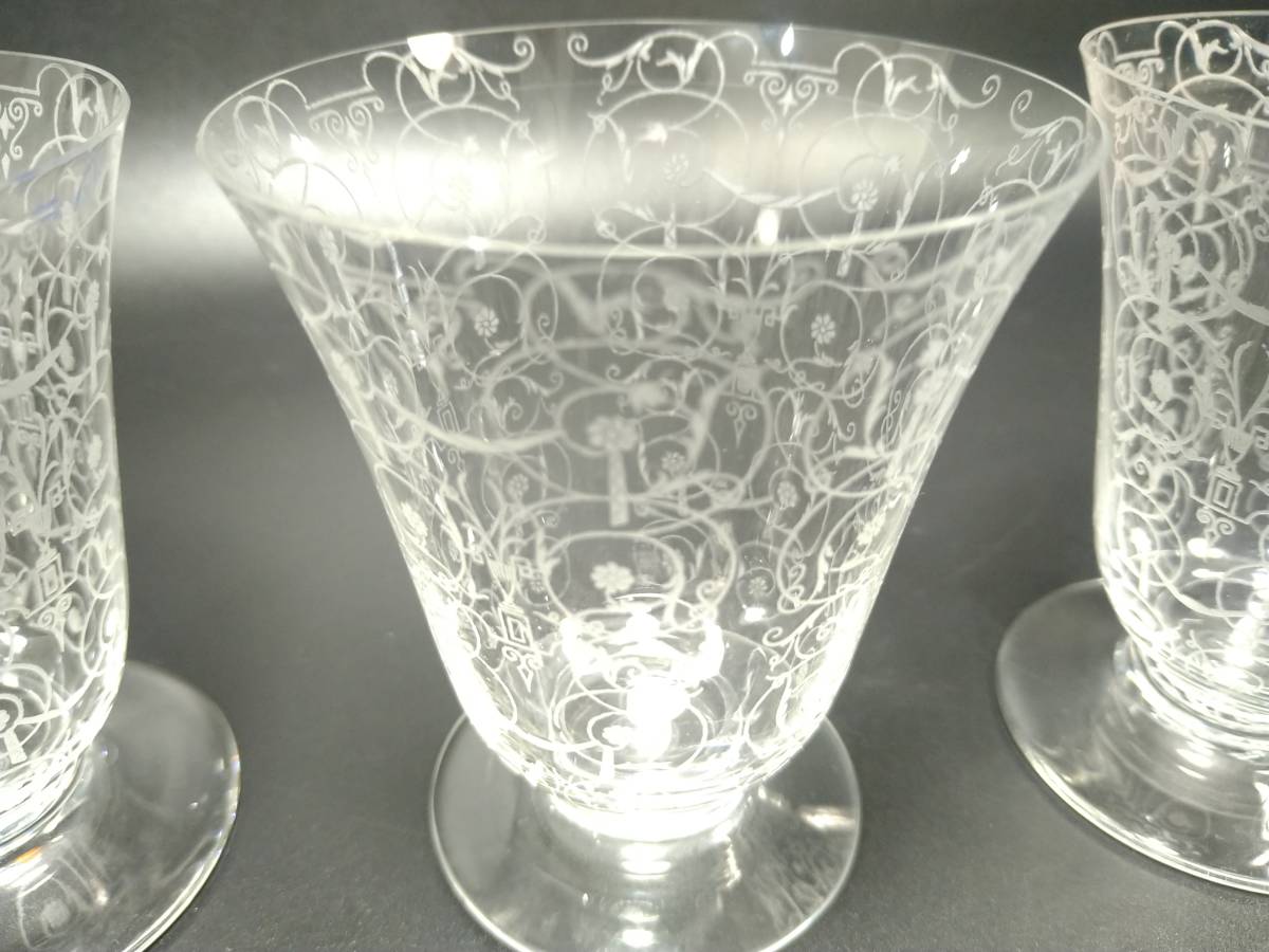 Baccarat　バカラ ミケランジェロ グラス　 H8cm 3客　セット_画像4