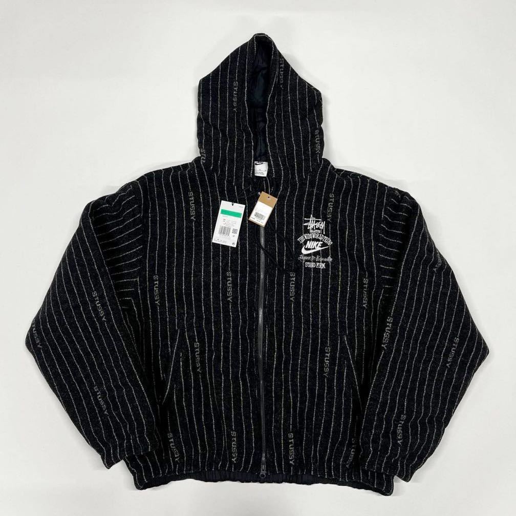 新品未使用 希少XLサイズ Stussy x Nike Striped Wool Jacket / ステューシー ナイキ_画像1