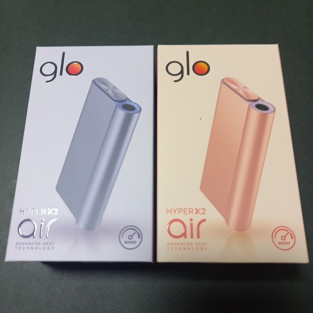 新品　製品未登録　glo　HYPERX2　air　グローハイパーエアー　クリスプパープル　ローズゴールド　本体　2個セット　デバイス　スターター_画像1