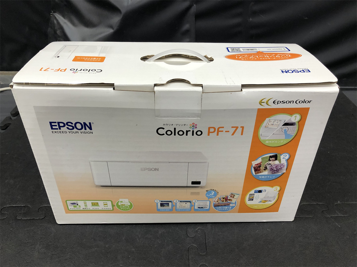 T773 未使用 EPSON エプソン カラリオ Colorio インクジェット プリンター PF-71 2023年製 コンパクトプリンター 年賀状 はがき 作成 印刷_画像4