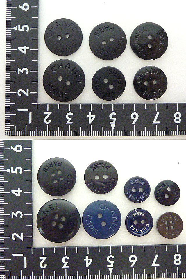 T812(B) 良品 シャネル CHANEL 他 ボタン 大小様々 計47点 まとめ 刻印入り含む シンプル 丸形 洋服 替えボタン ビンテージ コレクション_画像8