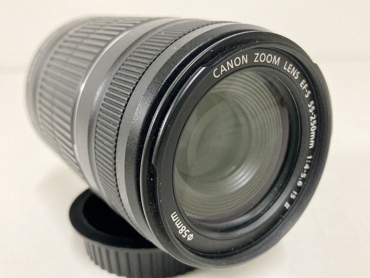 管1129105 CANON キヤノン ZOOM LENS EF-S 55-250mm 1:4-5.6 IS Ⅱ φ58mm 一眼レフ カメラ レンズ_画像4