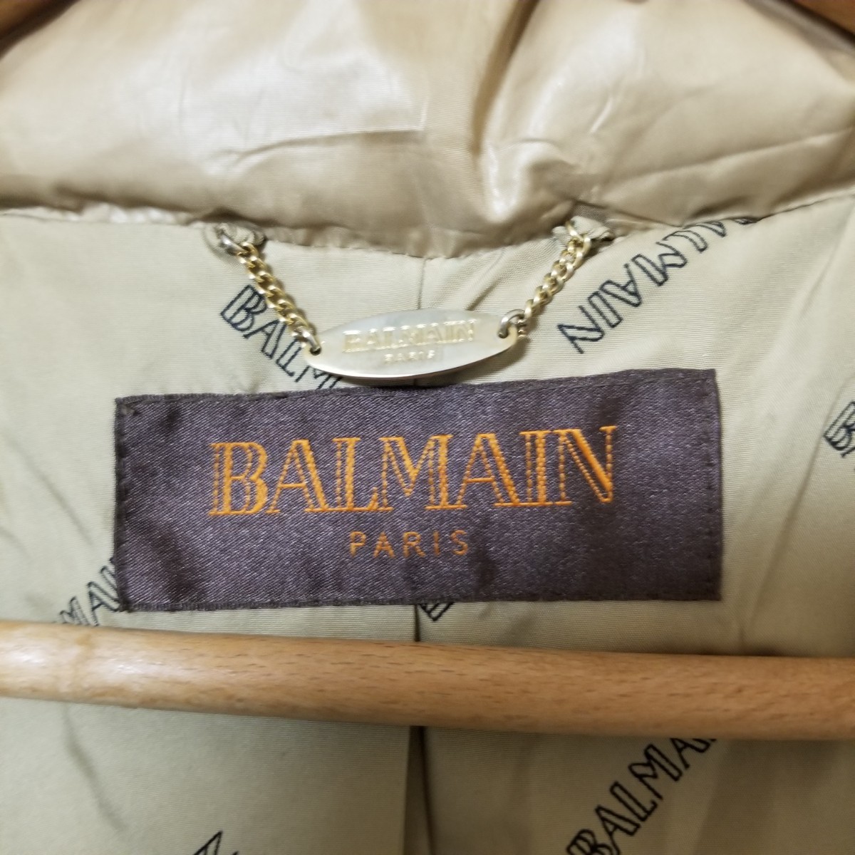 BALMAIN　バルマン　ダウン　コート　Lサイズ　ファー　フード　レディース_画像6