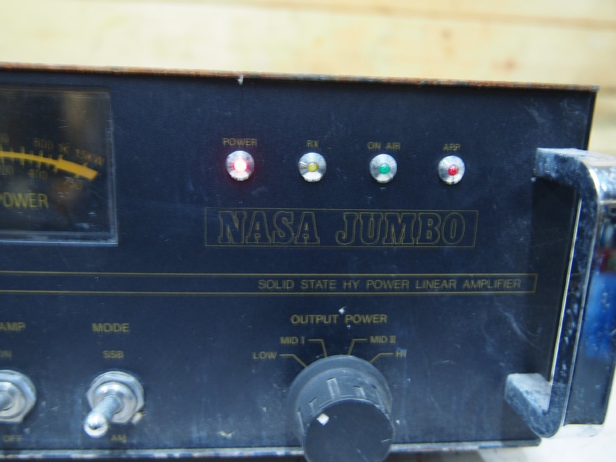 ☆【2F1221-5】 NASA JUMBO ハイパワー リニアアンプ 通電のみ確認 ジャンク_画像2