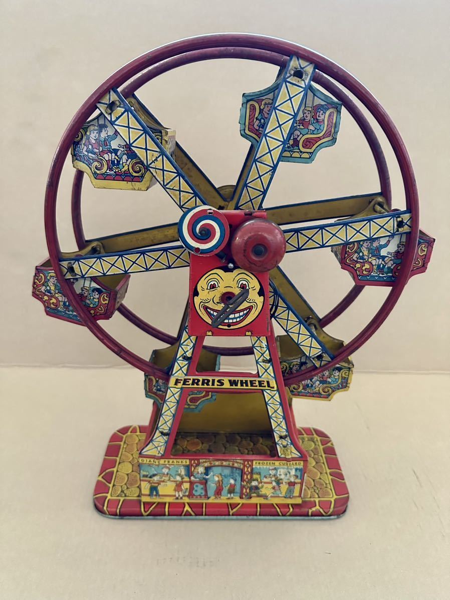 ferris wheel tintoy ブリキ 観覧車 箱無し 可動品 全高42cm ジャンクの画像1