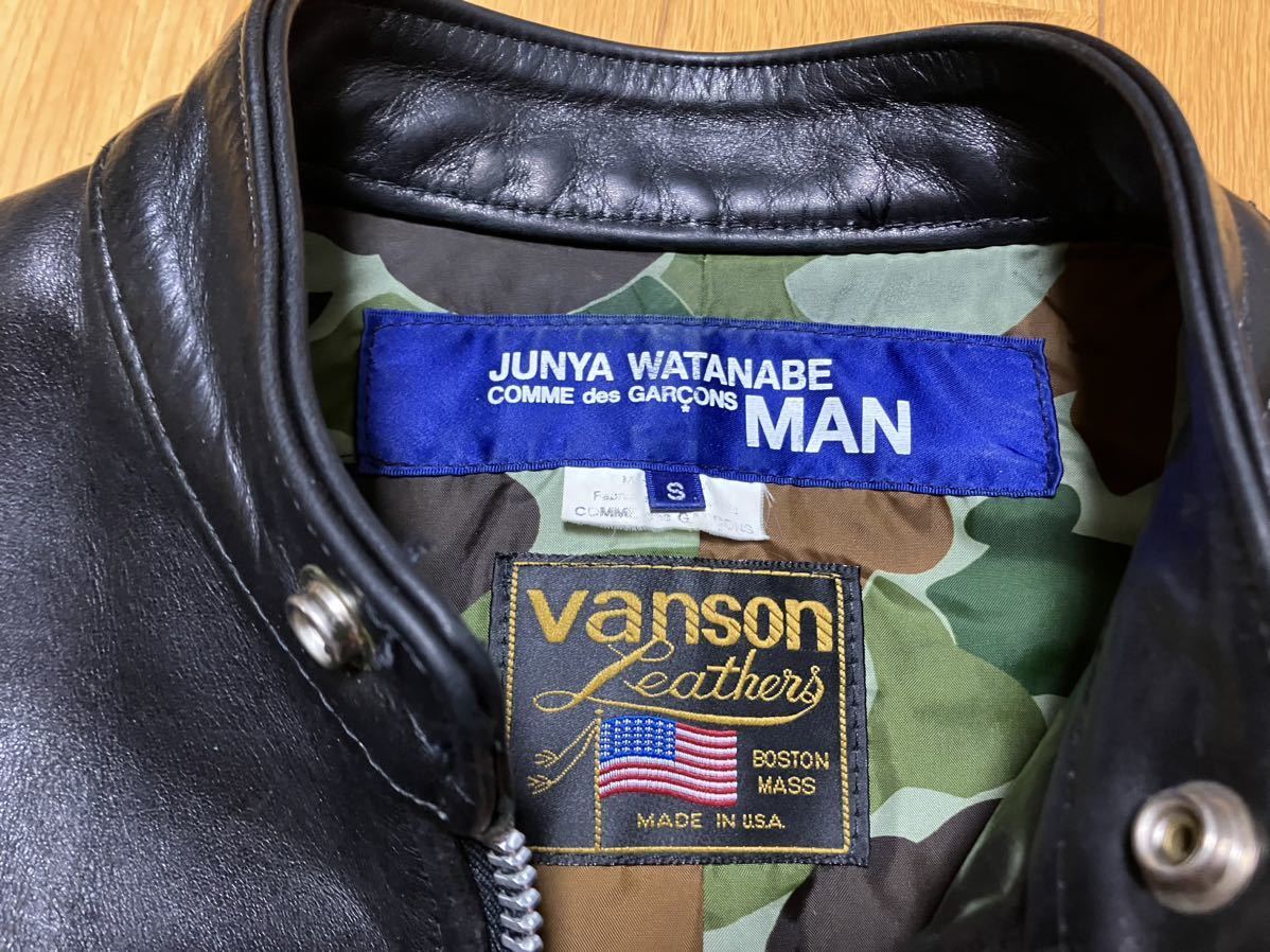 2007年秋冬　ジュンヤ ワタナベ×VANSON ライダース レザージャケット コムデギャルソン　shirt homme plus cdg junya watanabe 本革_画像4