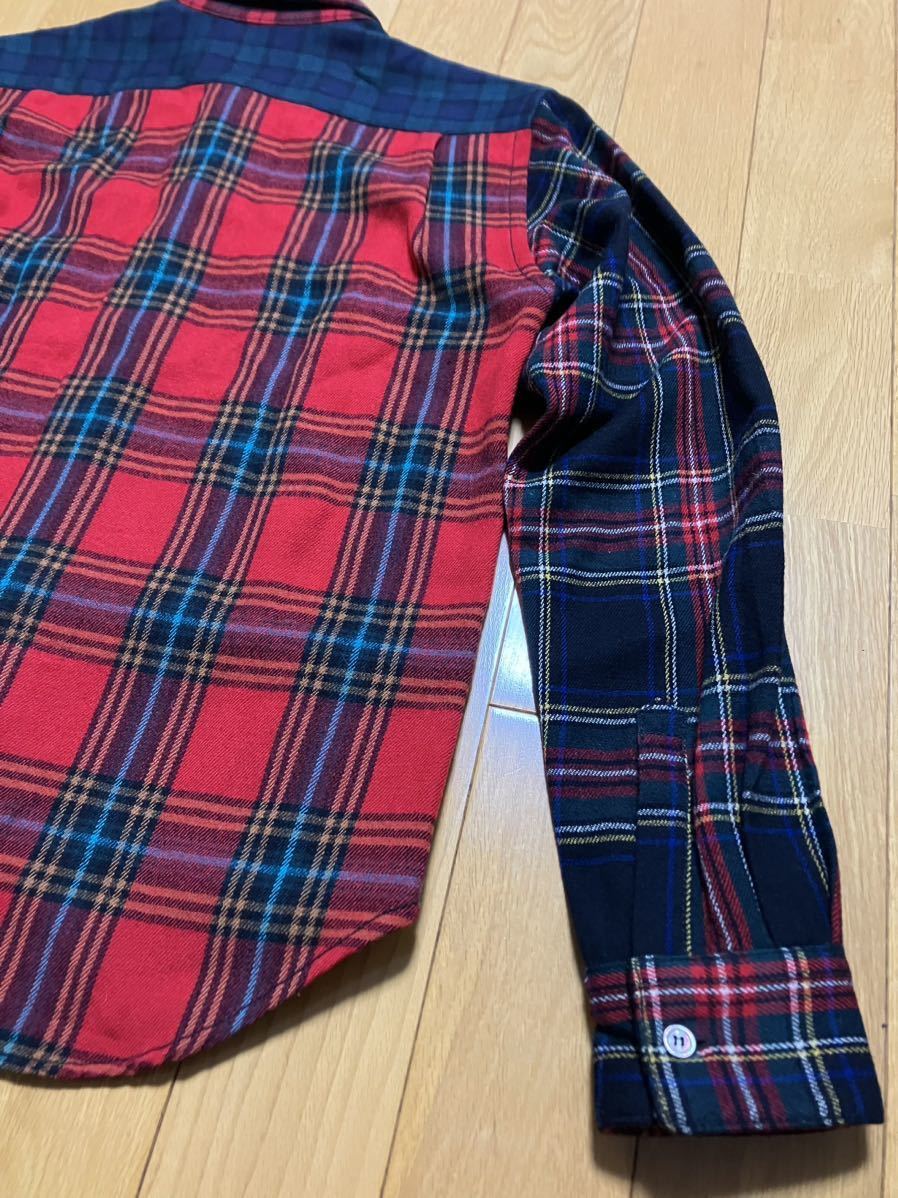 2006年秋冬　パッチワークネルシャツ　コムデギャルソン オム　shirt homme plus comme des garcons　junya cdg ジュンヤ　ワタナベ マン_画像7