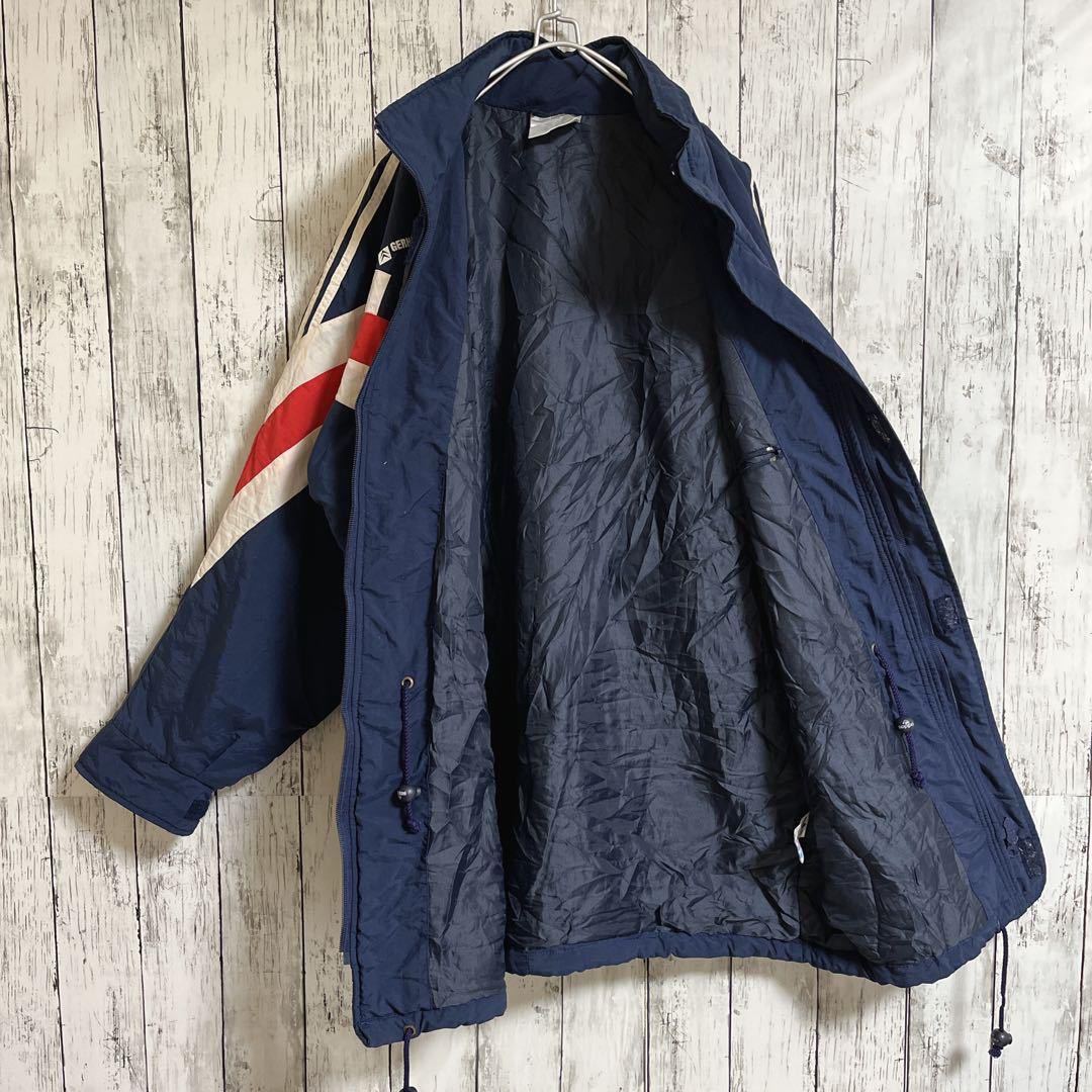 80's adidas アディダス 銀タグ 中綿 ベンチコート XL相当 紺 80's adidas アディダス 銀タグ 中綿 ベンチコート XL相当 紺