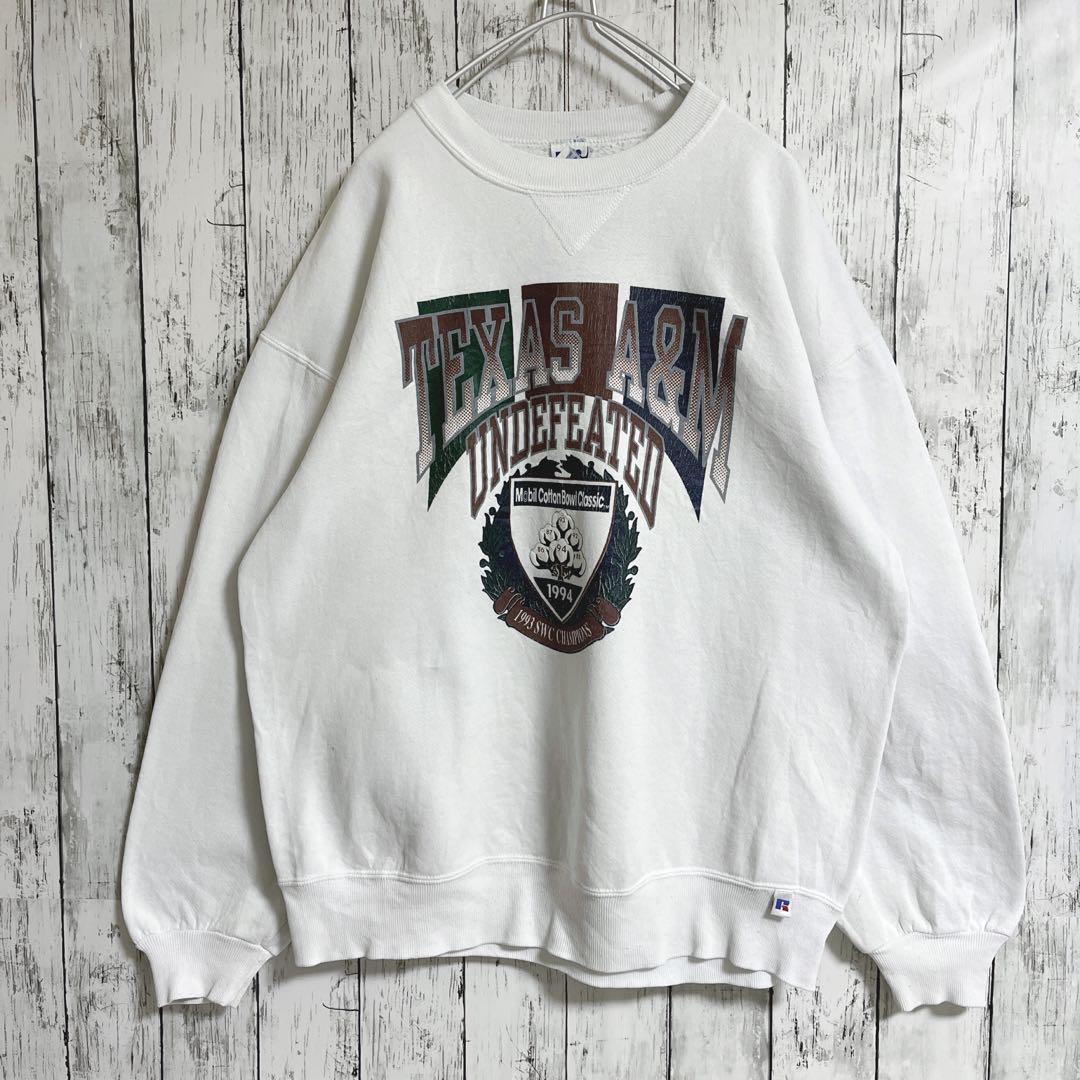 90's RUSSELL ラッセル USA製 スウェット トレーナー Mobil 白 90's RUSSELL ラッセル USA製 スウェット トレーナー Mobil 白