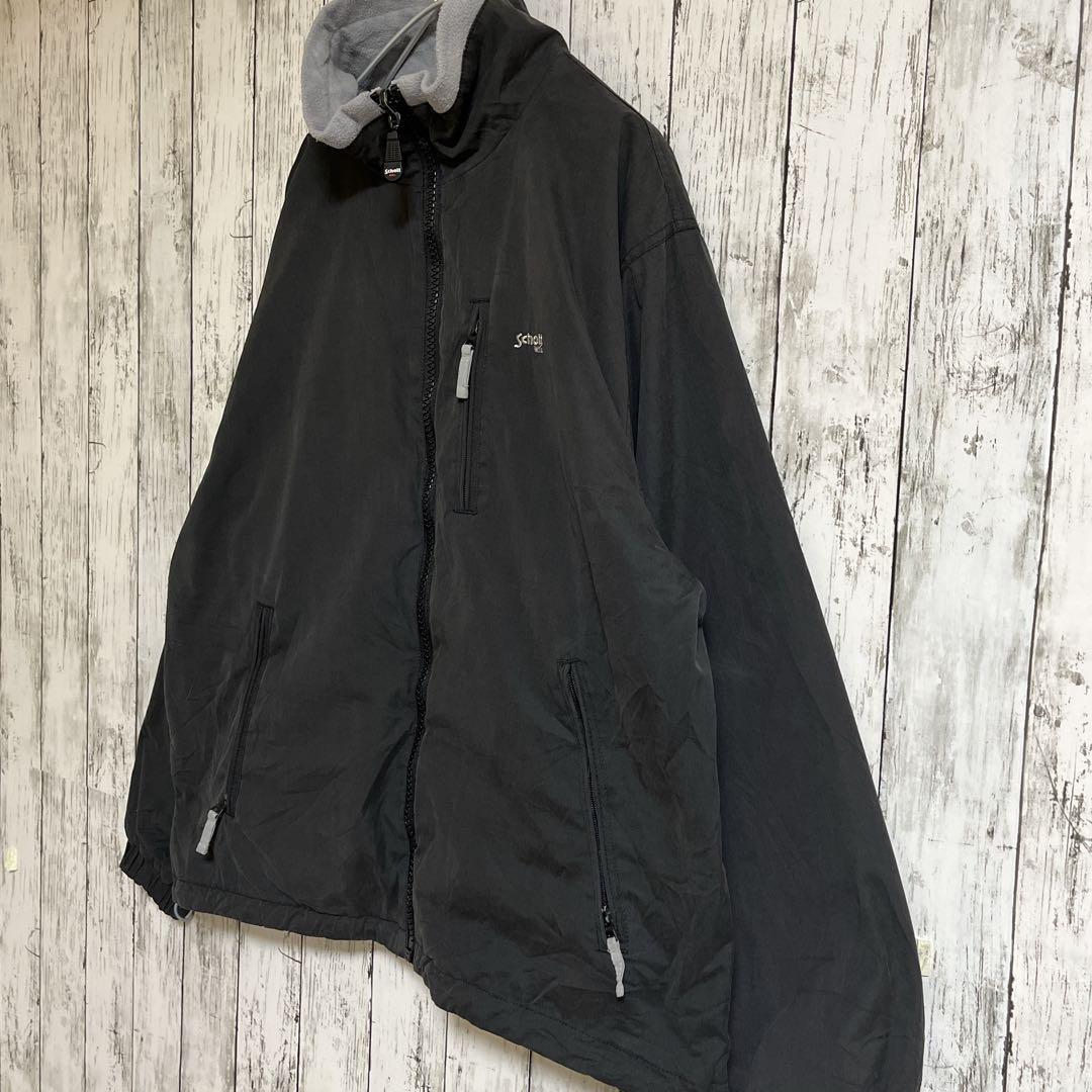 Schott ショット リバーシブル フリース ブルゾン XL 黒 ブルー Schott ショット リバーシブル フリース ブルゾン XL 黒 ブルー