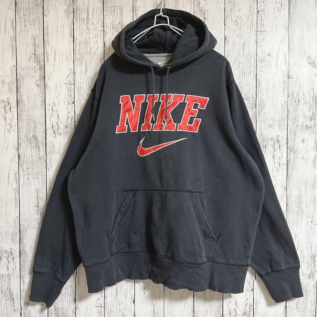 NIKE ナイキ プルオーバーパーカー フーディ XL 黒 ブラック