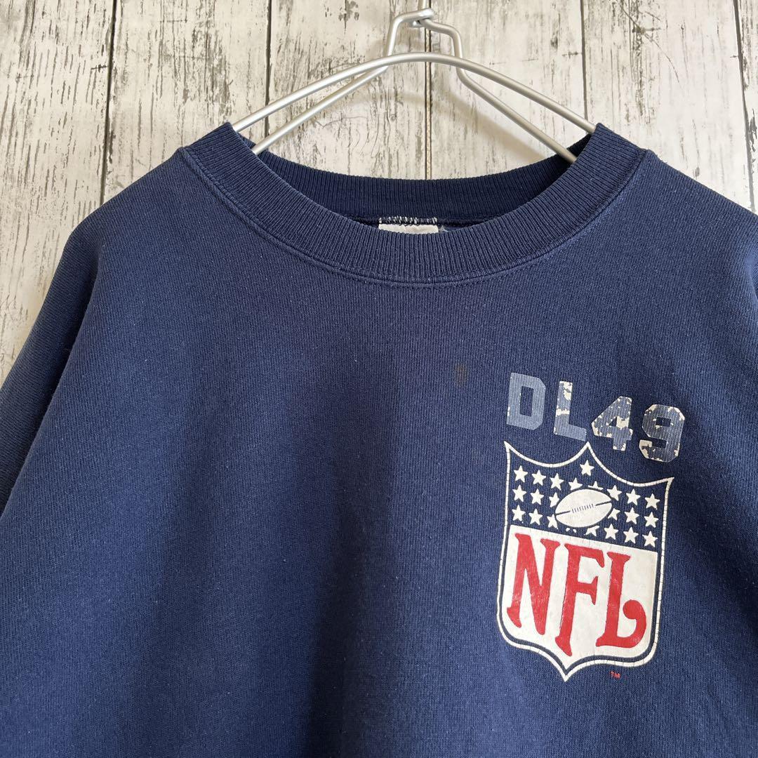 90's Champion チャンピオン NFL スウェット 2XL 紺 両面プリント 青タグ 90年代ヴィンテージ US古着 HTK2080_画像5