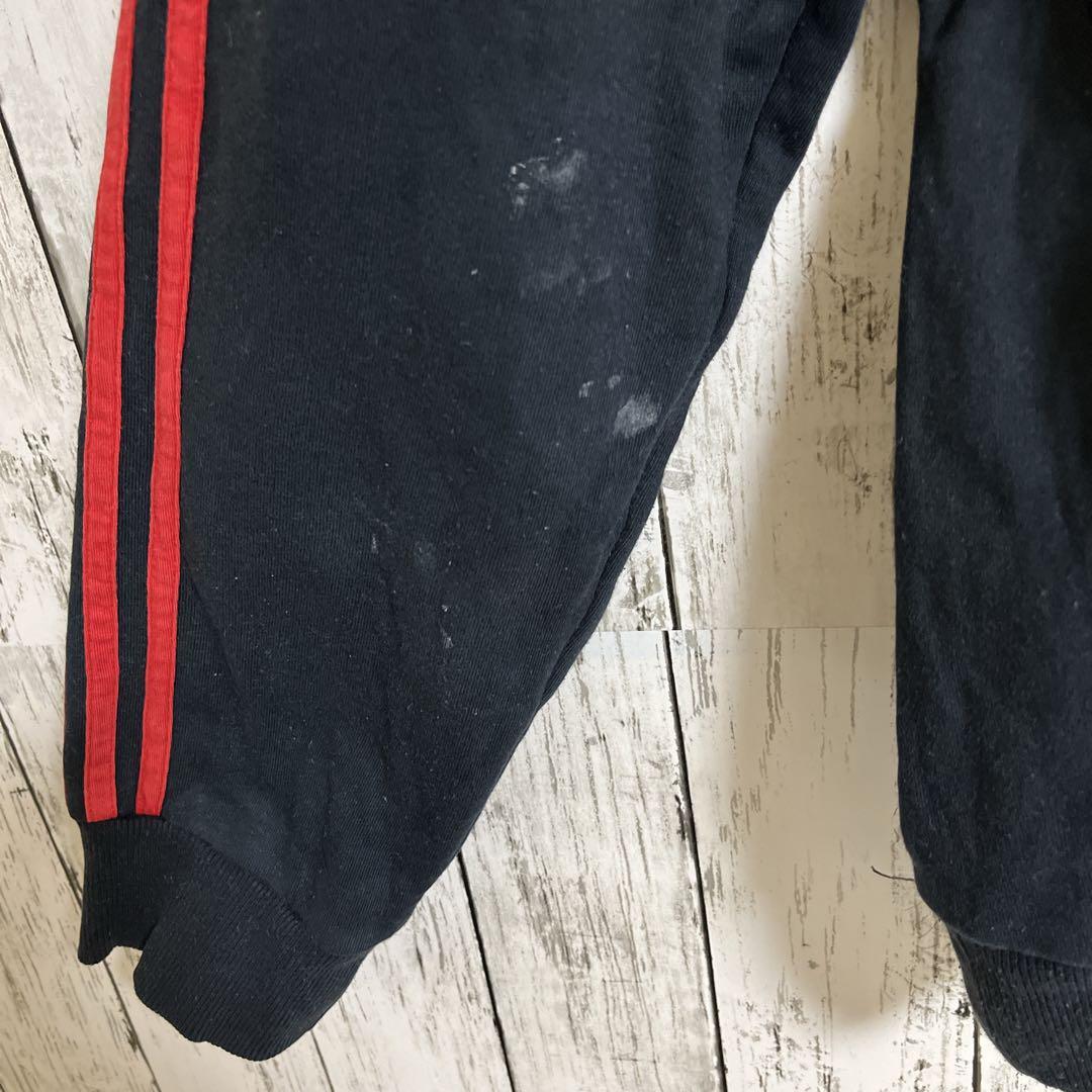 adidas アディダス ジップアップパーカー フーディ 3XL 黒赤 adidas アディダス ジップアップパーカー フーディ 3XL 黒赤