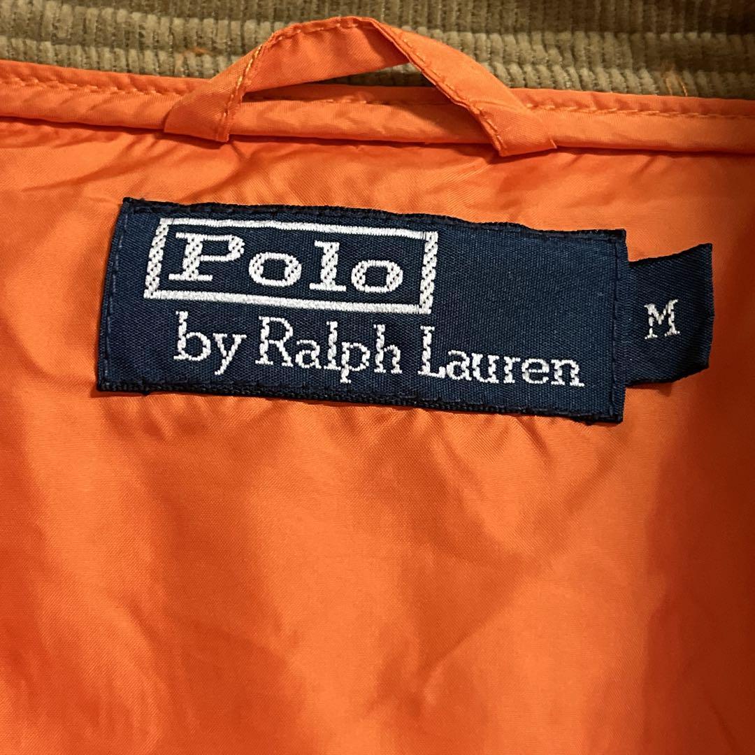 90's Polo by Ralph Lauren ラルフローレン 中綿入り キルティングジャケット オレンジ L 90年代ヴィンテージ US古着 アメカジ HTK2743_画像7