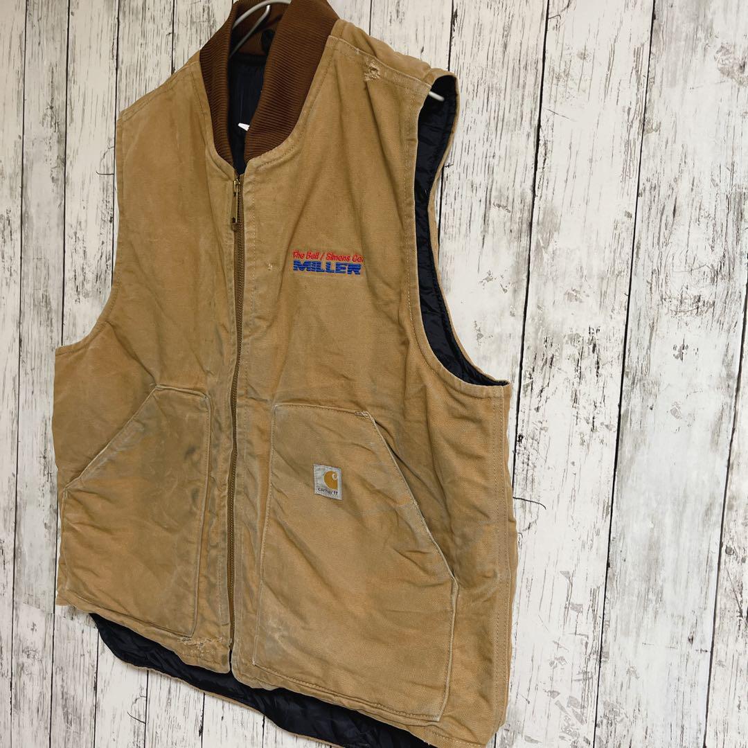 90's carhartt カーハート USA製 ダックベスト XL 茶 ブラウン 90's carhartt カーハート USA製 ダックベスト XL 茶 ブラウン