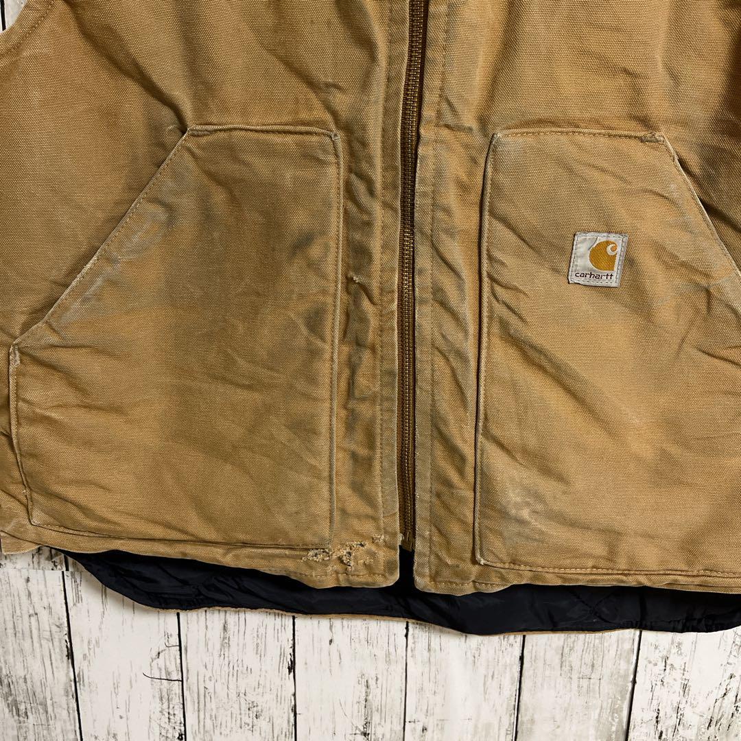 90's carhartt カーハート USA製 ダックベスト XL 茶 ブラウン 90's carhartt カーハート USA製 ダックベスト XL 茶 ブラウン