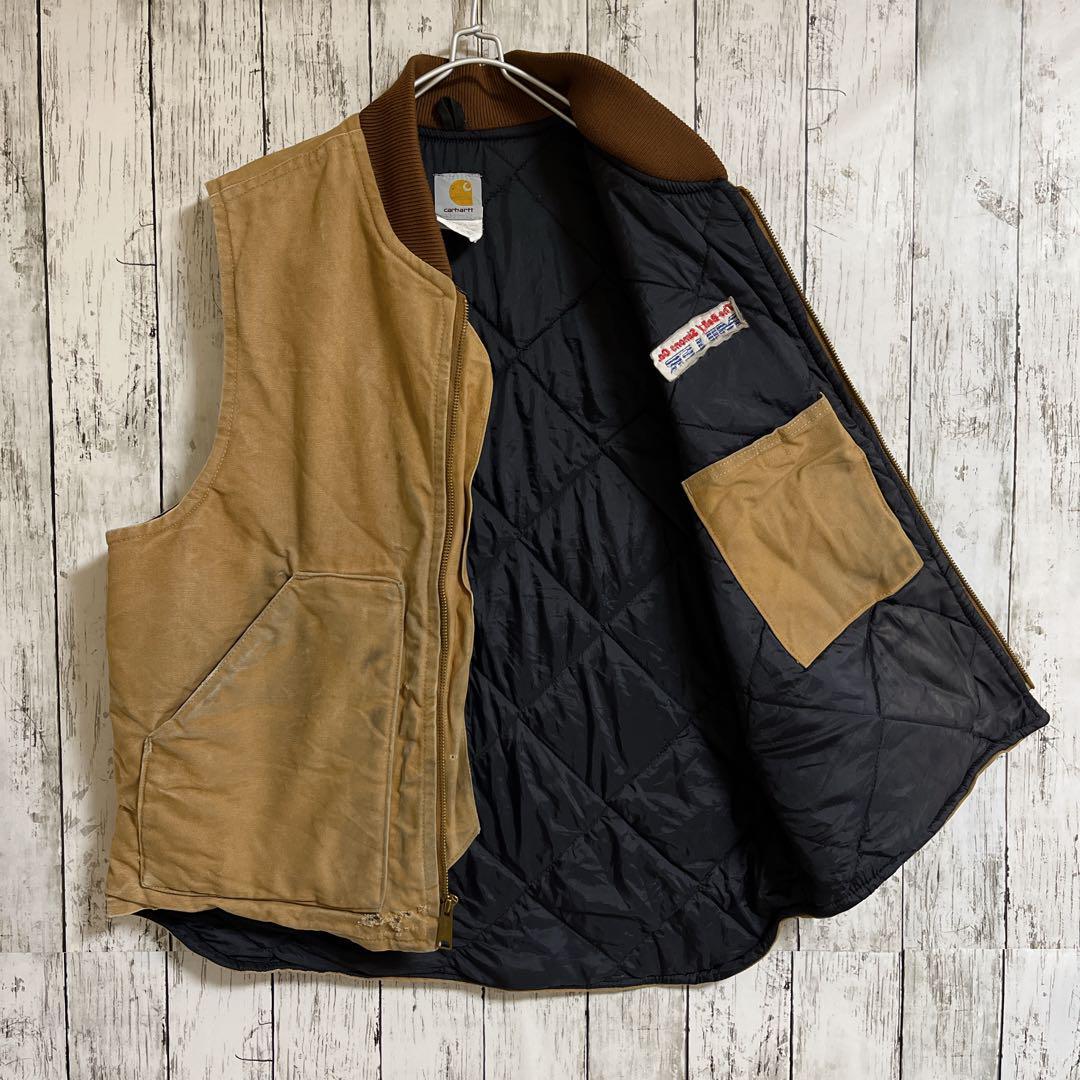 90's carhartt カーハート USA製 ダックベスト XL 茶 ブラウン 90's carhartt カーハート USA製 ダックベスト XL 茶 ブラウン
