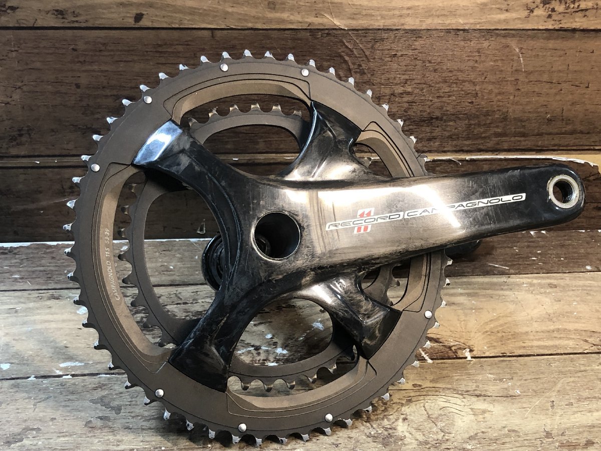 GT444 CAMPAGNOLO RECORD FC15-RE093C クランクセット 後期 11S 170mm 53-39T ※ベアリングのゴリ付き、回転の抵抗あり