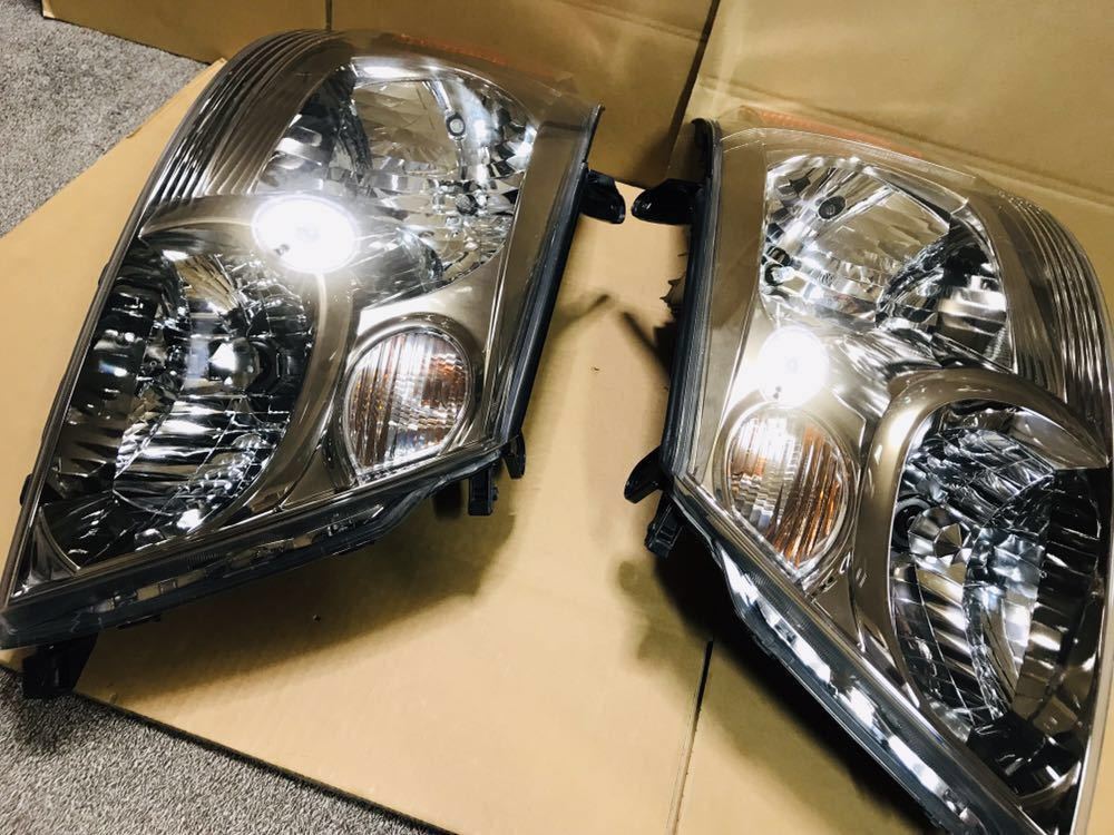     原文:ANH10W ANH15W アルファード 前期 純正 HID ヘッドライト 左右 イチコー 58-2 クロームメッキ MNH10W MNH15W 10 15 