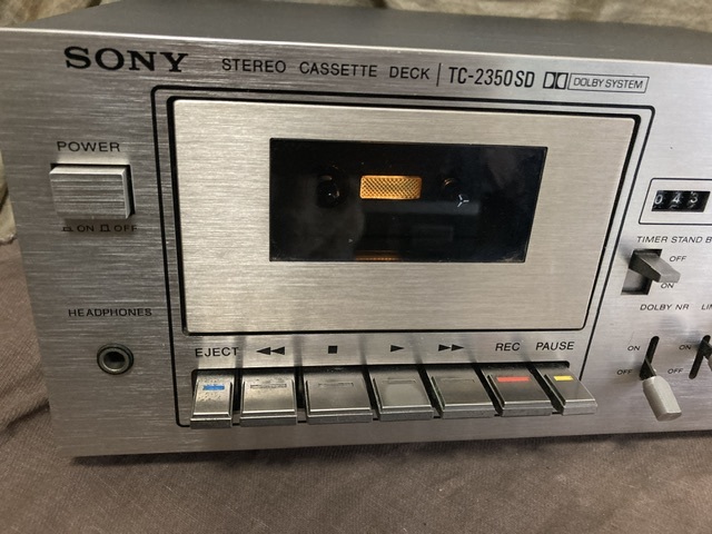 再生OK★ソニー70年代　F&Fヘッド＆VUメーター付き小型カセットデッキ★SONY　TC-2350SD★1975年　定価56800円　日本製_画像7