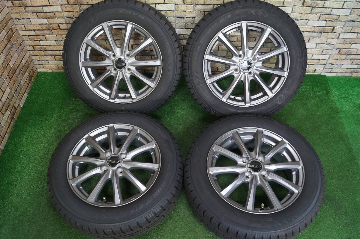 超美品★Diletto 5.5J+43 4H100★100%山★2022年★TOYO GIZ 175/65R15 アクア ヴィッツ フィールダー スイフト ヤリス ノート デミオ_画像2