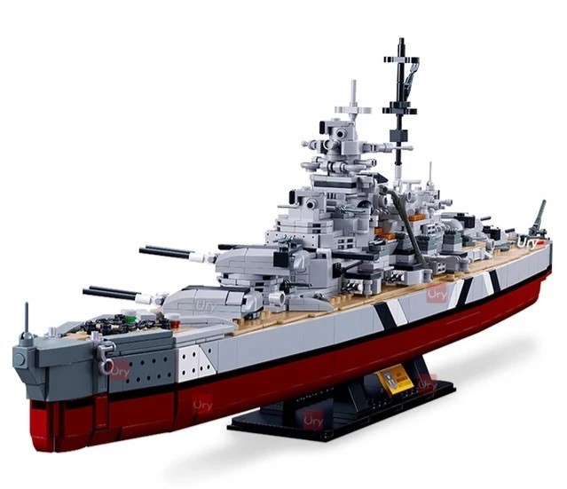 [ new goods ] battleship screw mark block set navy boat Lego block interchangeable goods navy ... battleship model sea on screw mark 