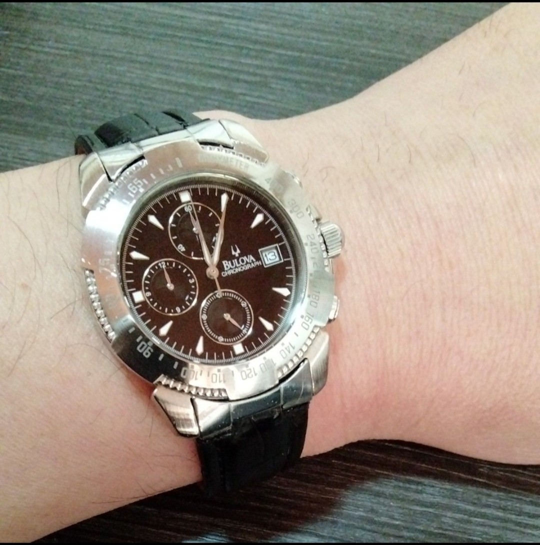 BULOVA CHRONOGRAPH 5ATM 41011 クォーツ 時計 ヴィンテージ アンティーク_画像2