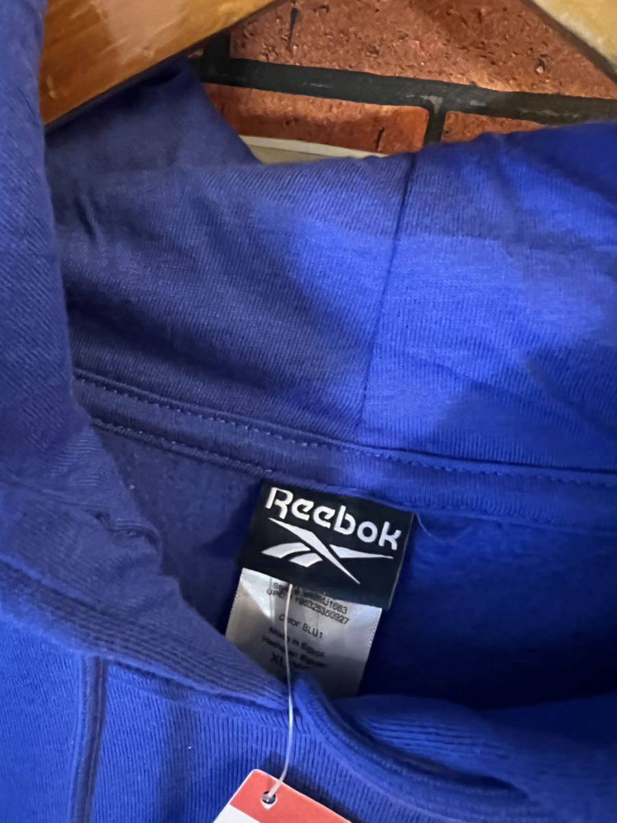 スウェットパーカー 未使用　デットストック　リーボック　Reebok ブルー系　XL ビックサイズ　スポーティー　アメリカ古着　アウトドア_画像3