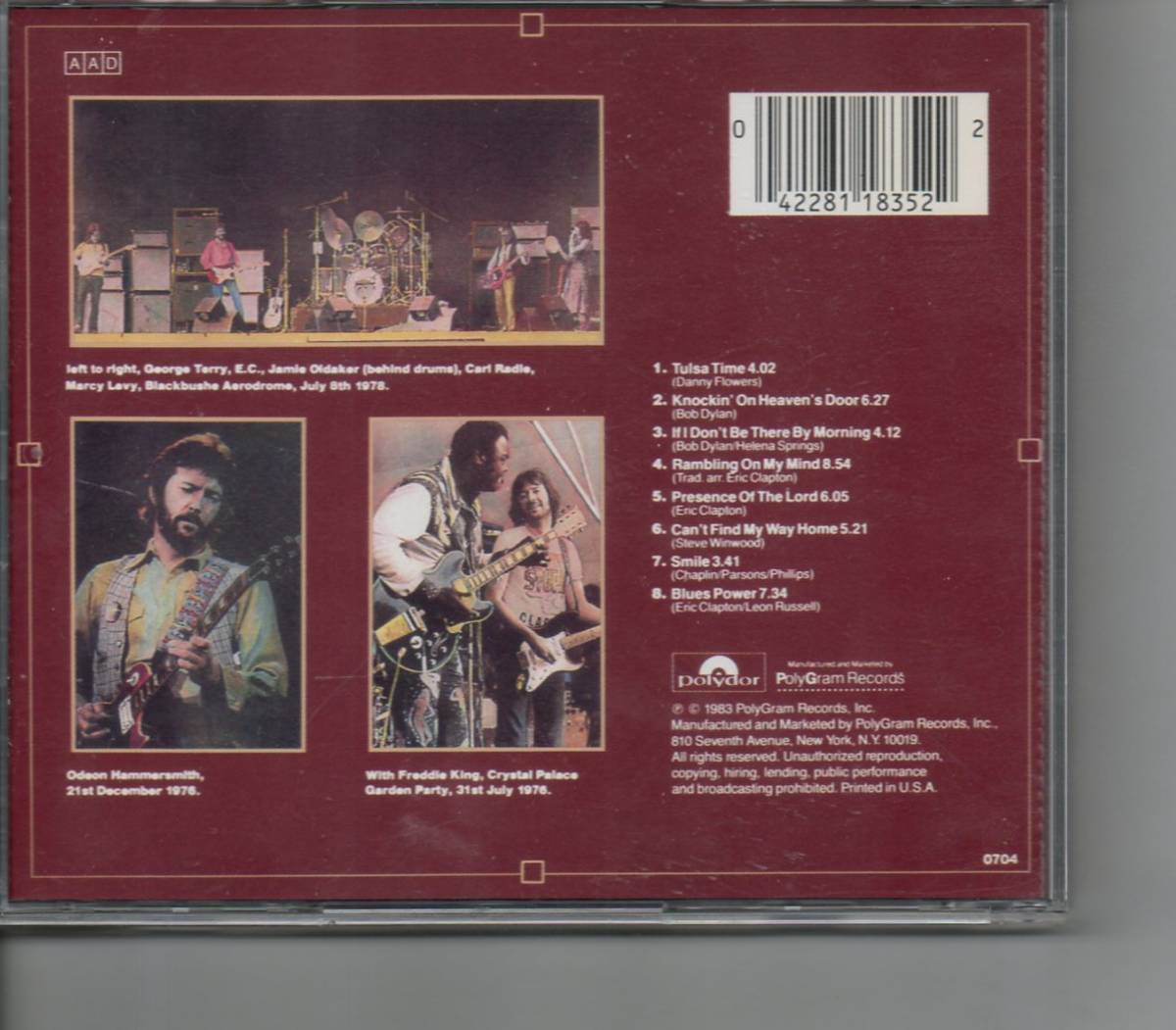 【送料無料】エリック・クラプトン/Eric Clapton - Timepieces Vol. II - 'Live' In The Seventies 【超音波洗浄/UV光照射/消磁/etc.】_A bidding agent is available.