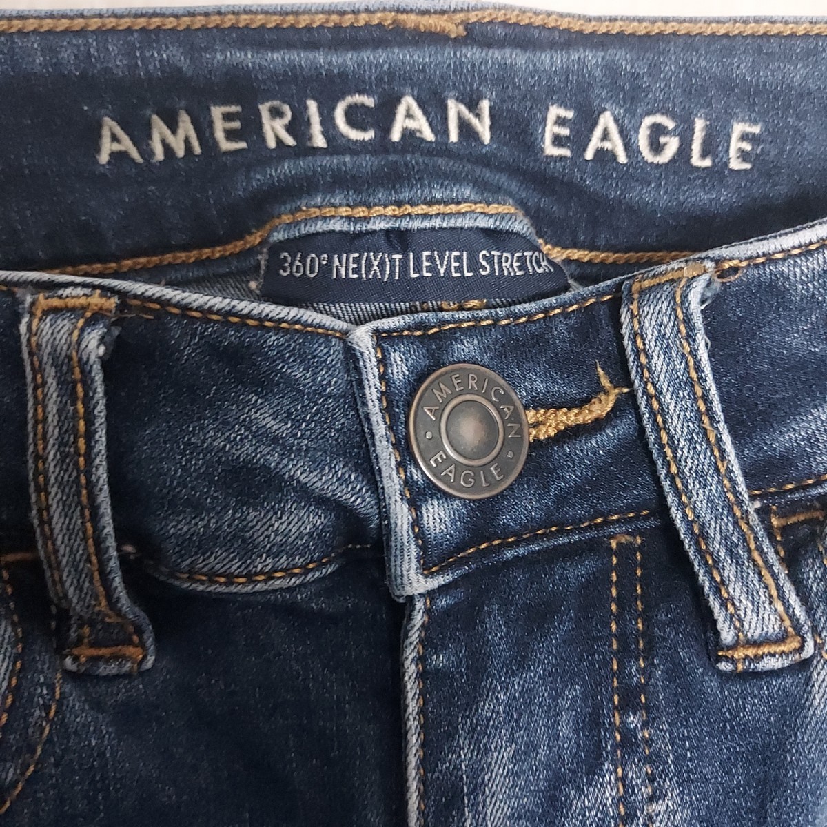 【美脚】American eagle アメリカンイーグル360 next level stretch. Hi rise Jeggingスキニーデニムパンツ/2SHORT_画像5