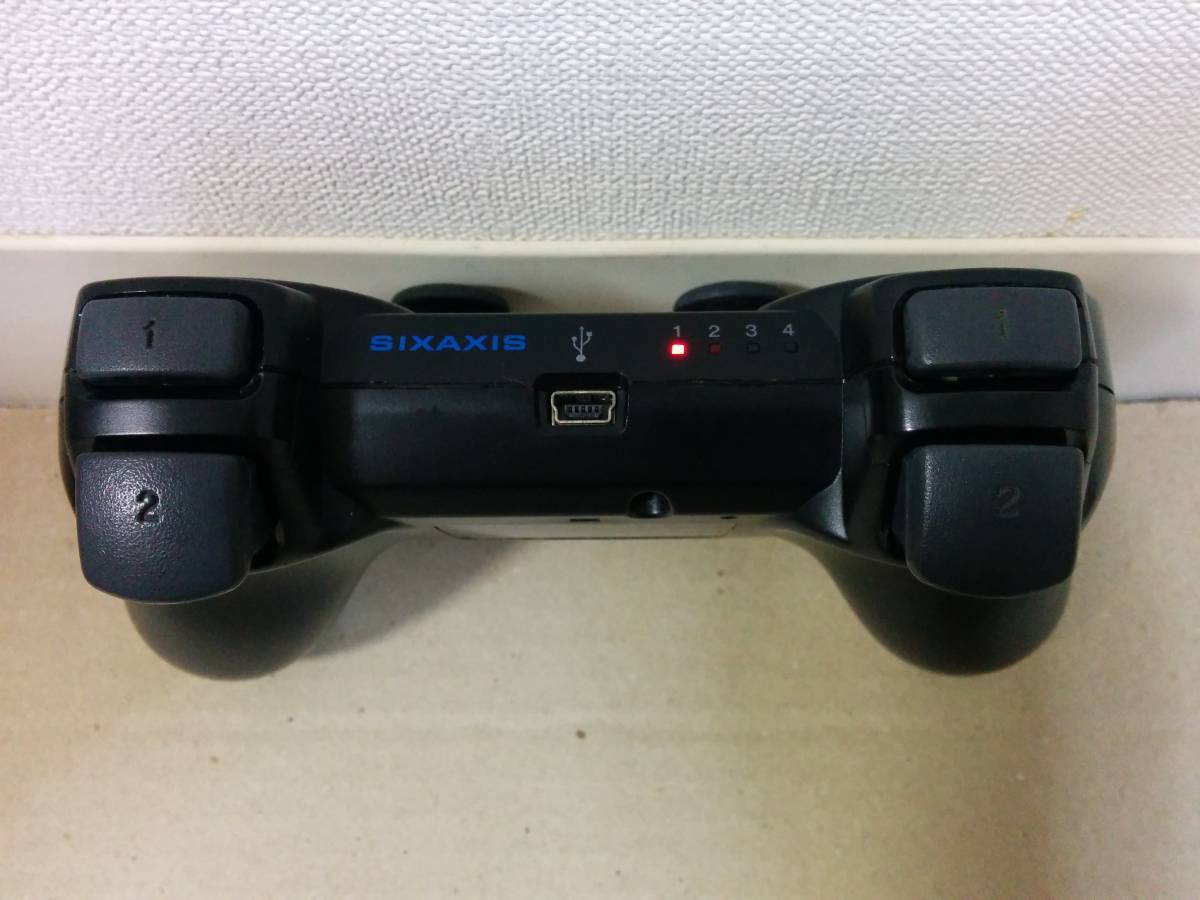 PS3 純正 USBケーブル 2.8m CECH-ZUC1 (type A to miniB) + PS3 純正 ワイヤレスコントローラ SIXAXIS (CECHZC1J)_画像9