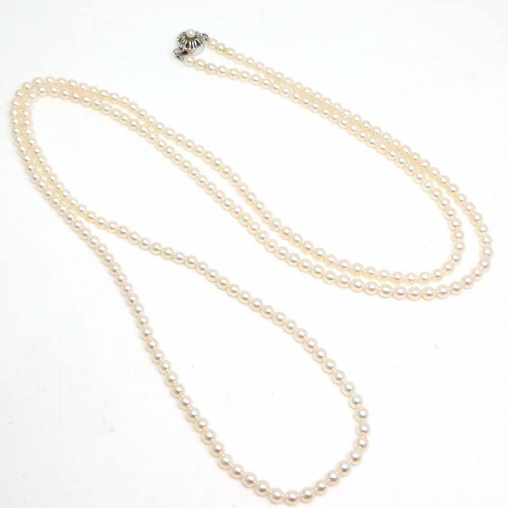 ◆アコヤ本真珠 ベビーパールロングネックレス◆D 約28.2g 約107.5cm 4.0-4.5真珠 パール pearl ジュエリーjewelry necklace DD2/EE0_画像7