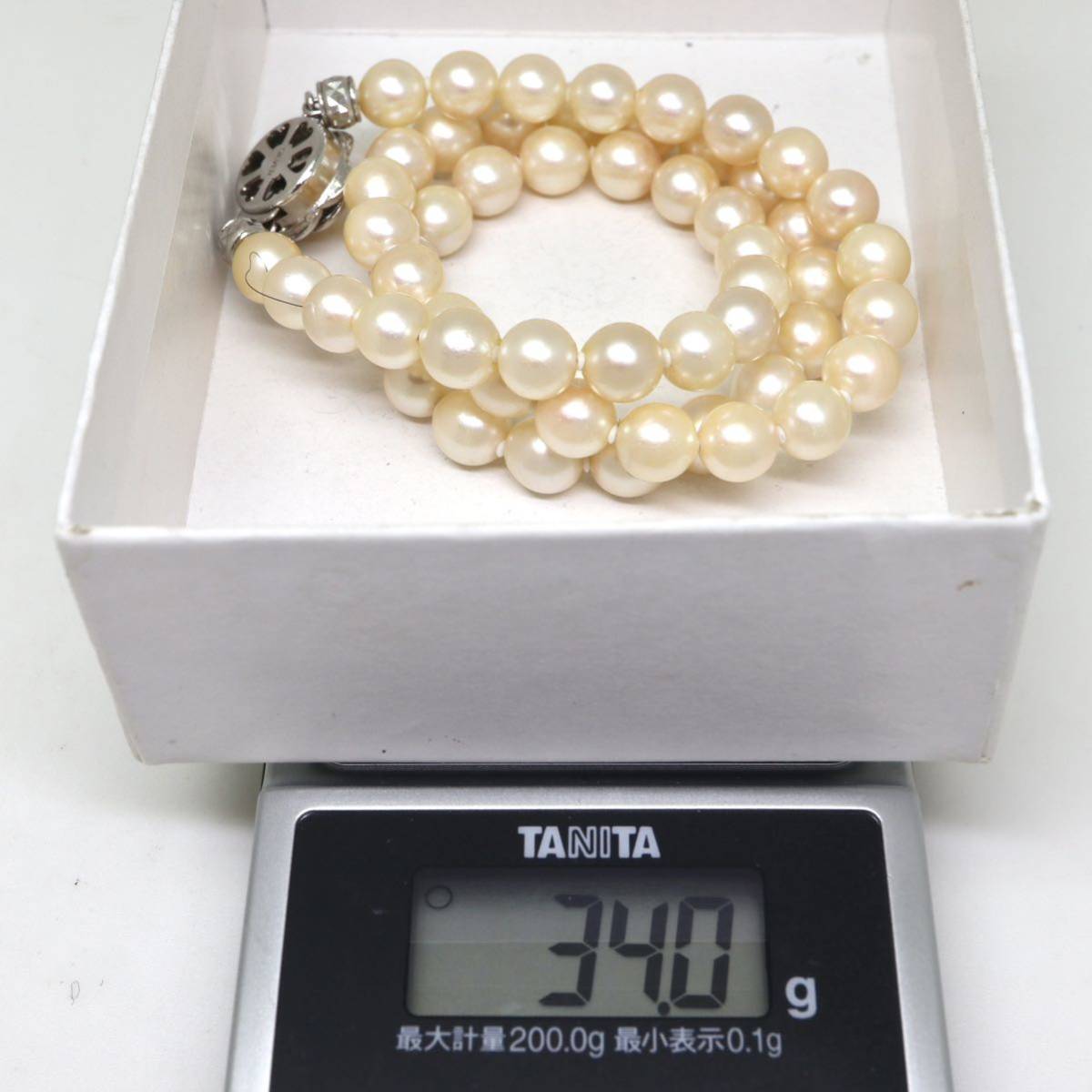 ◆アコヤ本真珠ネックレス◆N 34.0g 45.0.cm 7.0mm 真珠 パール pearl ジュエリーjewelry necklace DE0/EA5_画像8