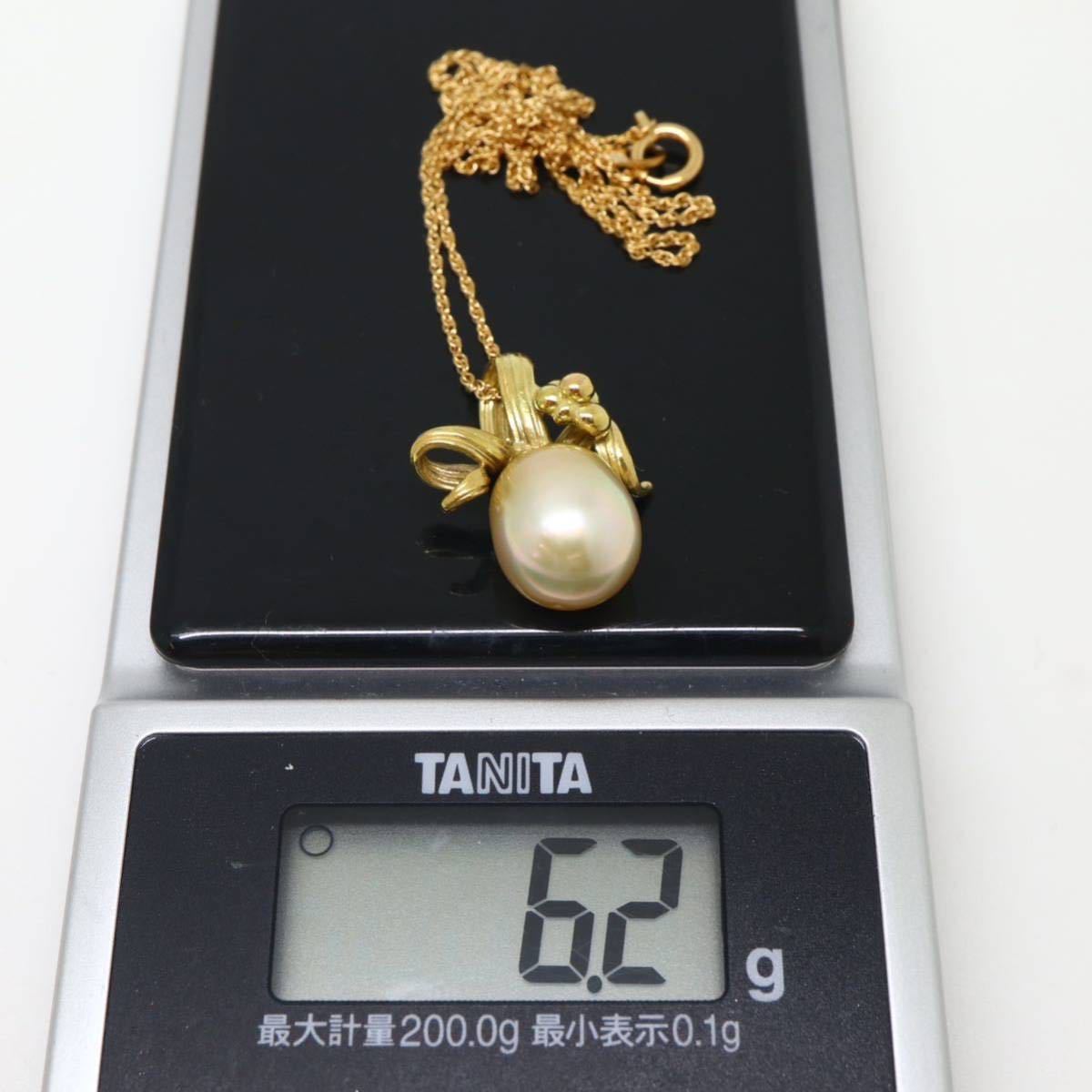 TASAKI(田崎真珠)◆K18 ゴールデンパールネックレス◆N 6.2g 43.0cm ジュエリー jewelry necklace EB8/EC1_画像8