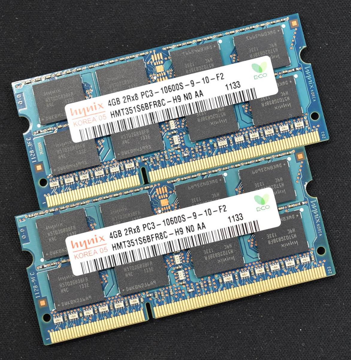 (送料無料) 8GB (4GB 2枚) PC3-10600S DDR3-1333 S.O.DIMM 204pin 2Rx8 [1.5V] [HYNIX 4G 8G] Macbook Pro iMac (DDR3) (管:SB0099_画像1