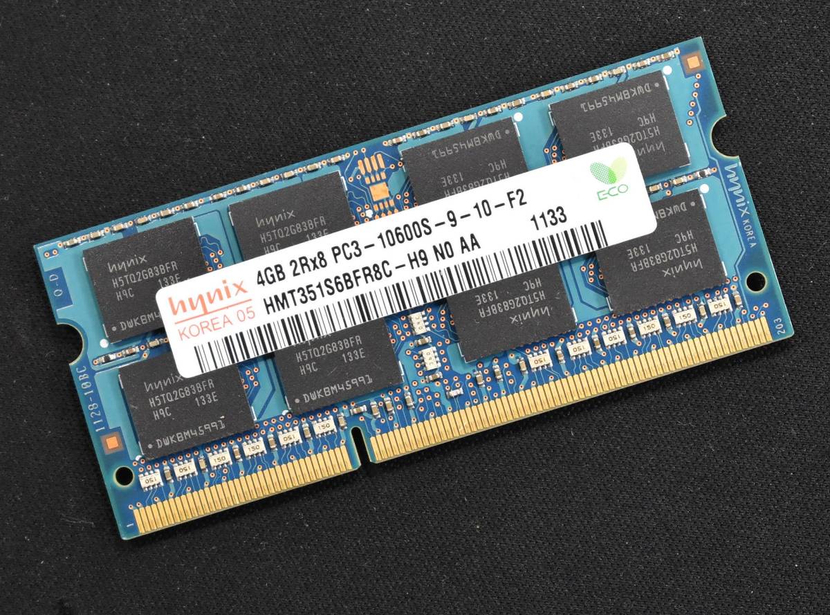 (送料無料) 4GB (4GB 1枚) PC3-10600S DDR3-1333 S.O.DIMM 204pin 2Rx8 [1.5V] [HYNIX 4G 8G] Macbook Pro iMac (DDR3 SO-DIMM) (管:SB0089_画像1