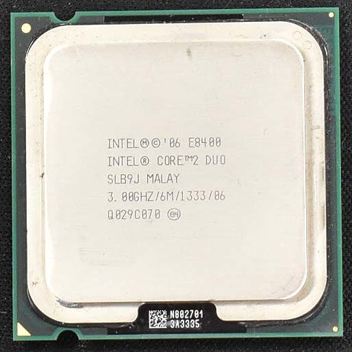 (送料無料) Intel Core 2 Duo E8400 3.00GHz SLB9J Socket 775 (LGA775) Wolfdale FSB1333 [動作確認済 中古品] (管:SP12-3_画像1